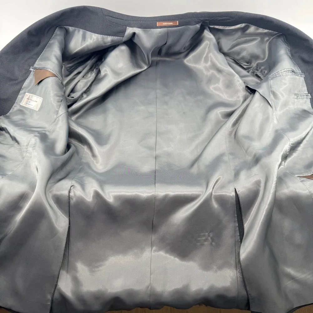 Peter Millar Blazer Mens 44T Charcoal Grey Wool Aqua Nanoluxe‎ 2-Button Jacket